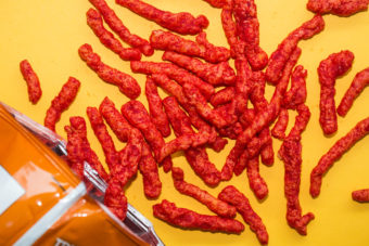Frito-Lay reformulated Flamin' Hot Cheetos, a perennial favorite among school kids, to meet new federal "Smart Snack" rules for schools. (Photo by Meredith Rizzo/NPR)