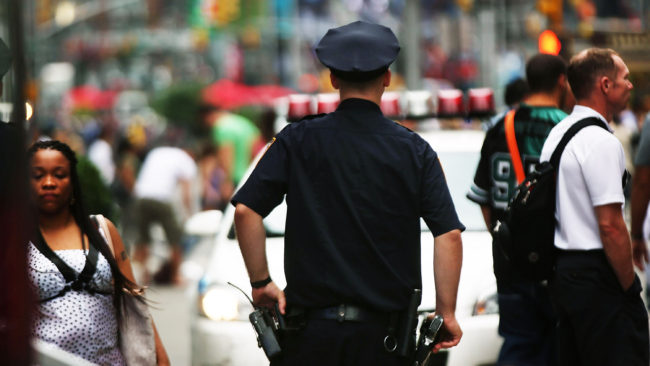 Multiple lawsuits accuse the New York City Police Department of pressuring officers into fulfilling monthly quotes for tickets and arrests, resulting in warrantless stops. The NYPD denies the allegations. (Photo by Spencer Platt/Getty)