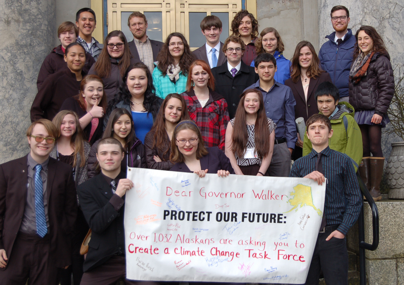 AYEA teens asked Governor Walker for a climate change task force. (Photo courtesy of AYEA)