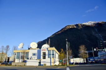 Juneau's KTOO building houses radio and TV operations funded in part by the state. Legislative budget cuts will hit public broadcasters in July