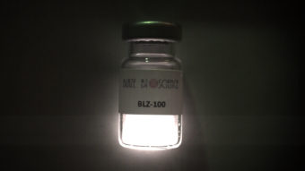 Blaze Bioscience is commercially developing the "paint," which glows when exposed to near-infrared light. (Courtesy of Blaze Bioscience)