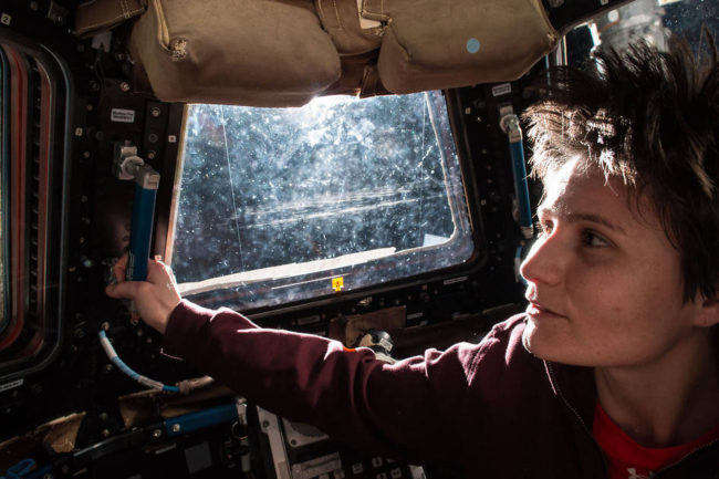 Italian astronaut Samantha Christoforetti sees the sun rise every 90 minutes on the International Space Station. But she can't get a decent cup of coffee to go with the view. (Photo courtesy ESA/NASA)