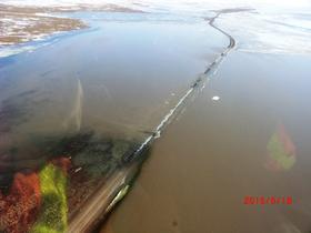 Flooding near Milepost 394 Dalton Highway. (Photo courtesy of Alaska Department of Transportation)