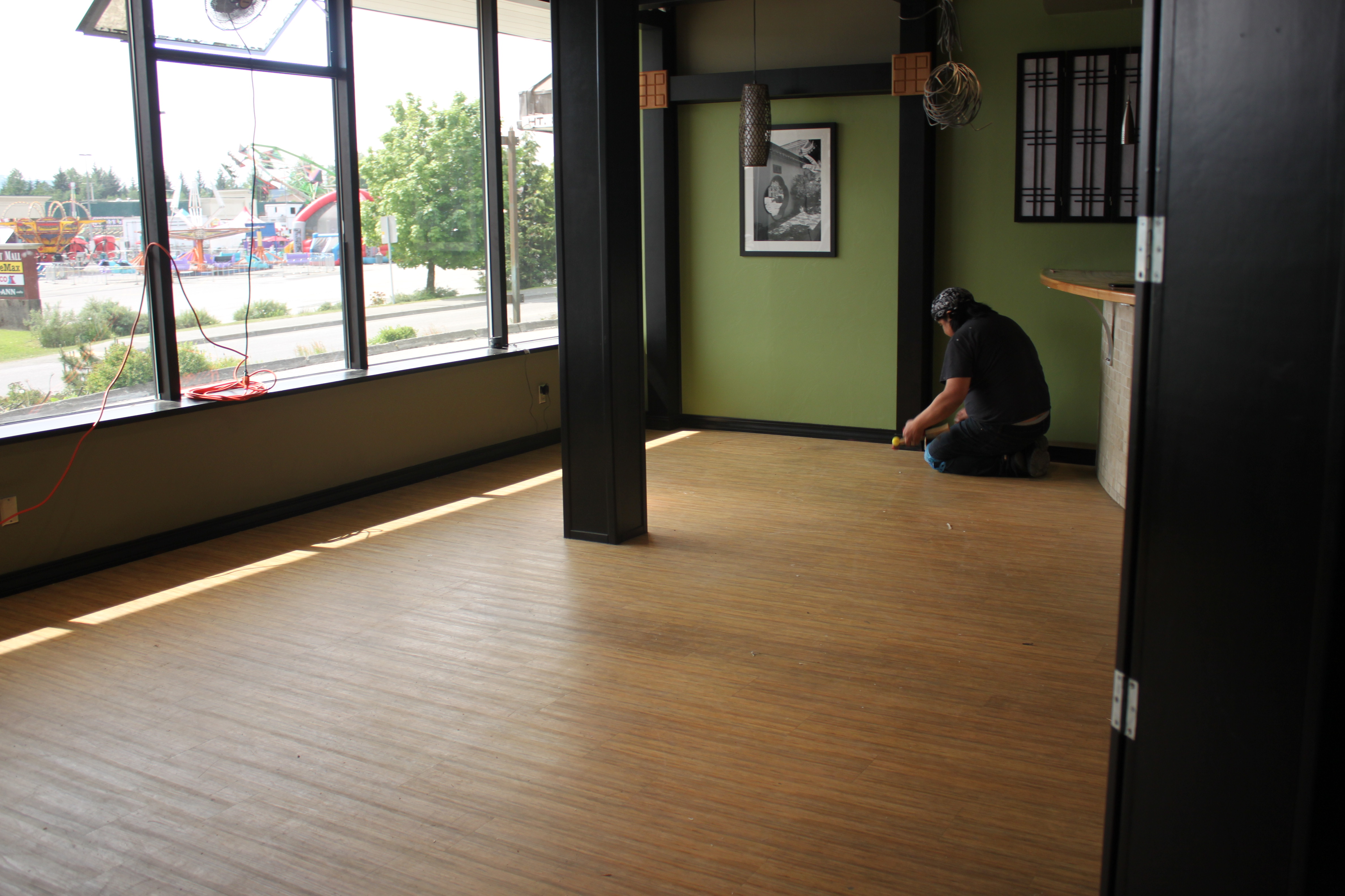 George Wright is paying to have new floors put in Canton House. (Photo by Lisa Phu/KTOO)