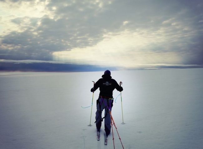 A photo from their trip across a glacier in Svalbard, Norway. (Photo from icelegacy.com)