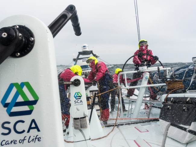 Leg 5 from New Zealand to Itajai, Brazil aboard aboard Team SCA in March. (Photo by Anna-Lena Elled /Team SCA)