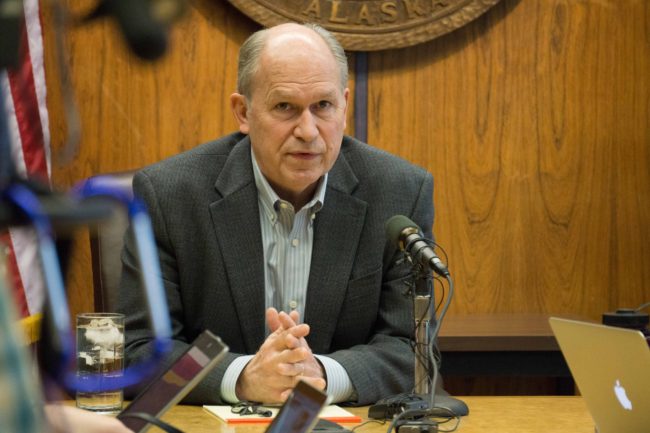 Gov. Bill Walker on April 18. 2015. (Photo by Jeremy Hsieh/KTOO)