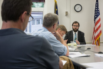 Assistant City Attorney Chris Orman advises the Building Code Board of Appeals.