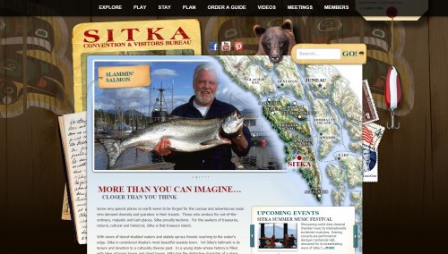 A screenshot of the Sitka Convention and Visitors Bureau website. The assembly has voted to dissolve the bureau. (Screenshot June 24, 2015)