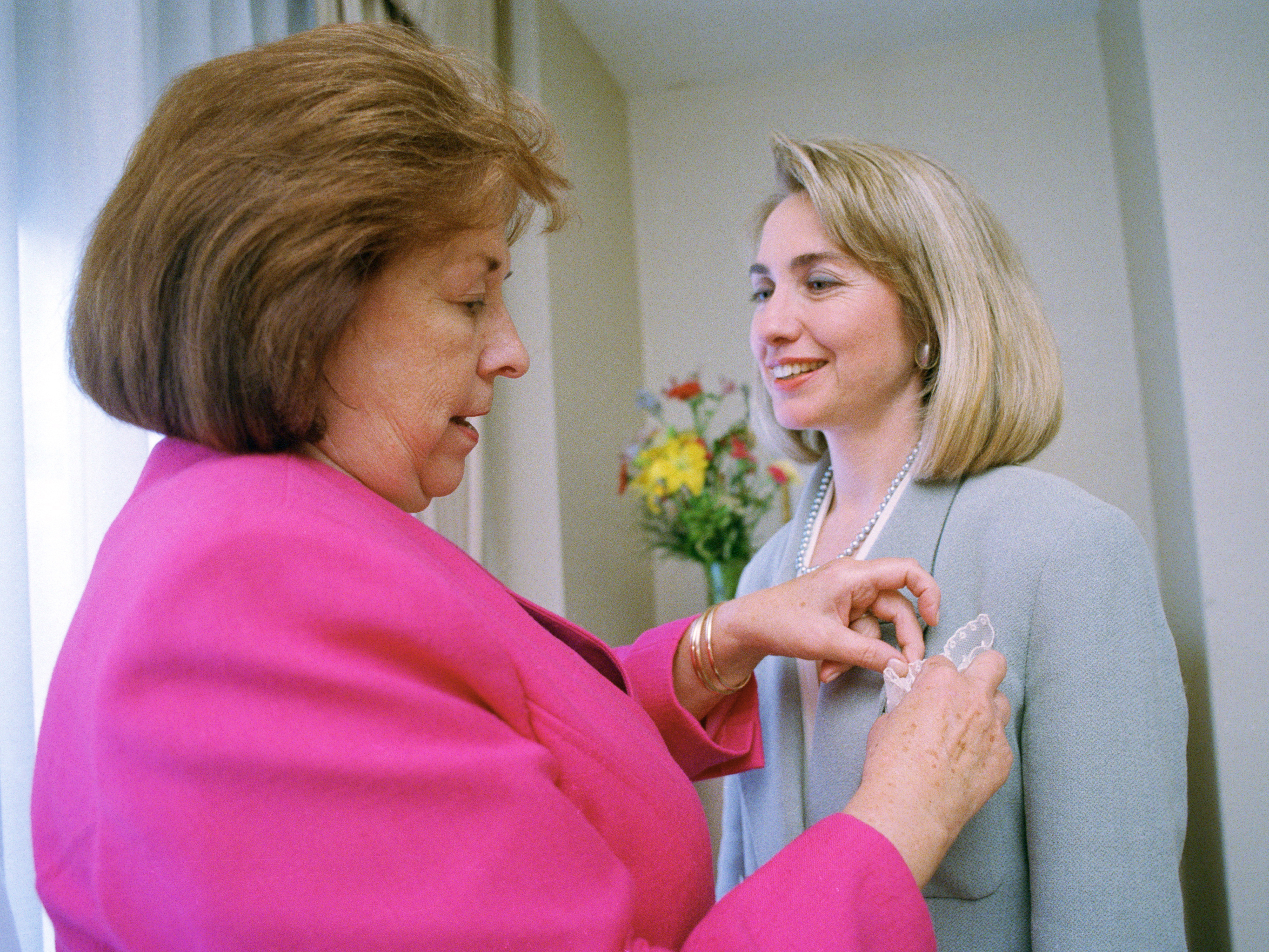 In her official presidential kickoff on Saturday, Hillary Clinton will tell how her mother, the late Dorothy Rodham, influenced who she is today. (Photo by Ron Frehm/Associated Press)