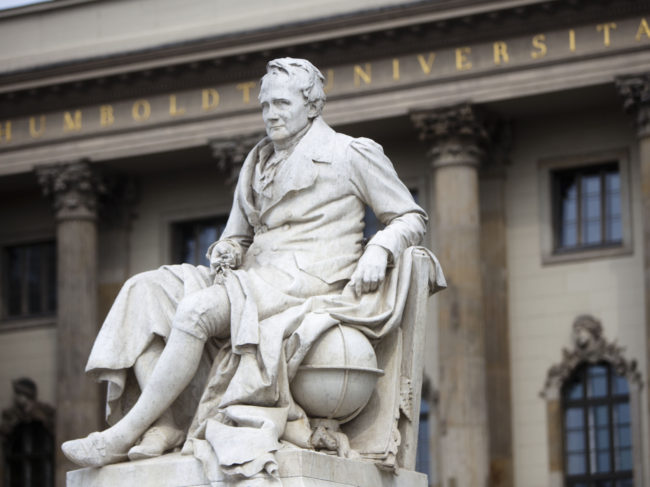 Berlin's Humboldt University — named for its founder, the 19th century philosopher and linguist Wilhelm von Humboldt, and his brother, naturalist Alexander von Humboldt, pictured here — is one of several German universities attracting U.S. students. More than 4,000 Americans are studying in German universities. Markus Schreiber/AP