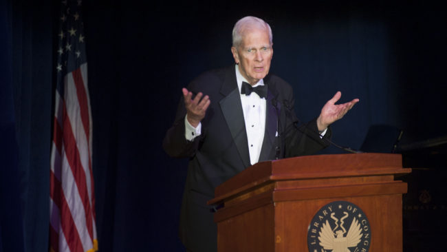 The Librarian of Congress, James Billington, speaks at an event last year at the Library of Congress in Washington, D.C. Kevin Wolf/AP