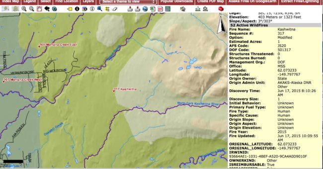 Kashwitna fire map.