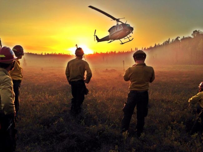 Baker River Hotshots on-scene at Montana Creek East fire Tuesday night. (Photo courtesy Baker River Hotshots)