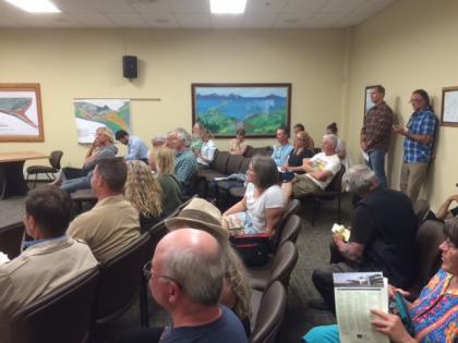 Residents wait to hear Northern Edge Presentation at City Hall (Photo by Quinton Chandler/KBBI)