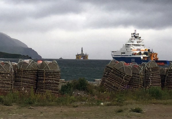 The Polar Pioneer drill rig arrives in Dutch Harbor. (Photo by Emily Schwing, KUCB/Unalaska)