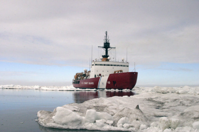 The Polar Star completes ice drills in the Arctic in July 2013. Built in the 1970s and only meant to last 30 years, the vessel is the U.S. Coast Guard's only heavy icebreaker. U.S. Coast Guard/Reuters