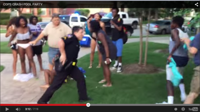 Officer from McKinney, Texas, Police Department draws weapon on teens.