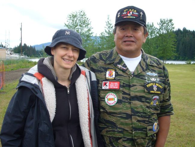 Farinella and Hoonah veteran George Lindoff. (Photo courtesy Samantha Farinella)