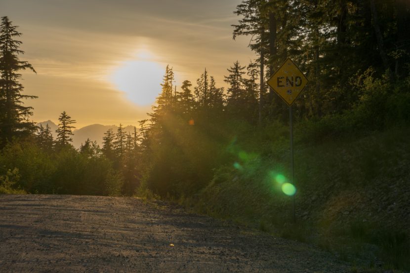 The end of the road in Juneau on May 25, 2015. (Photo by Jeremy Hsieh)