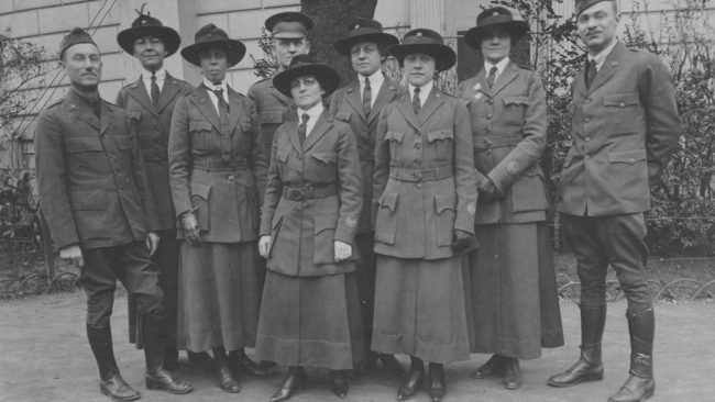 American Library Association volunteers in Paris on Feb. 27, 1919. Courtesy of the University of Illinois Archives