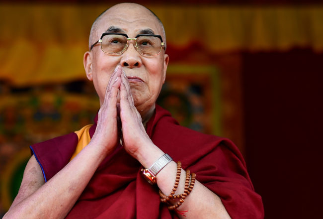 On June 29, the Dalai Lama spoke on "Buddhism in the 21st Century" and dedicated the local Buddhist community center in the British town of Aldershot. Ben Stansall/AFP/Getty Images