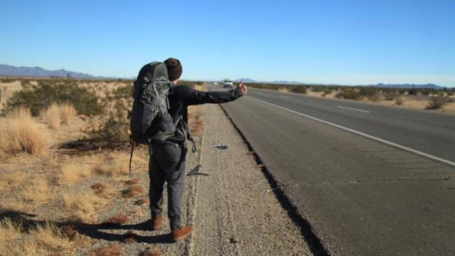 Hoang-Chau Nguyen hitchhikes all across America and uses social media to document his adventures. Courtesy of Hoang-Chau Nguyen