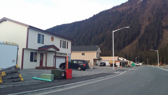 A Mendenhall Valley subdivision under construction in May 2015. (Photo courtesy Hal Hart/CBJ Community Development Department)