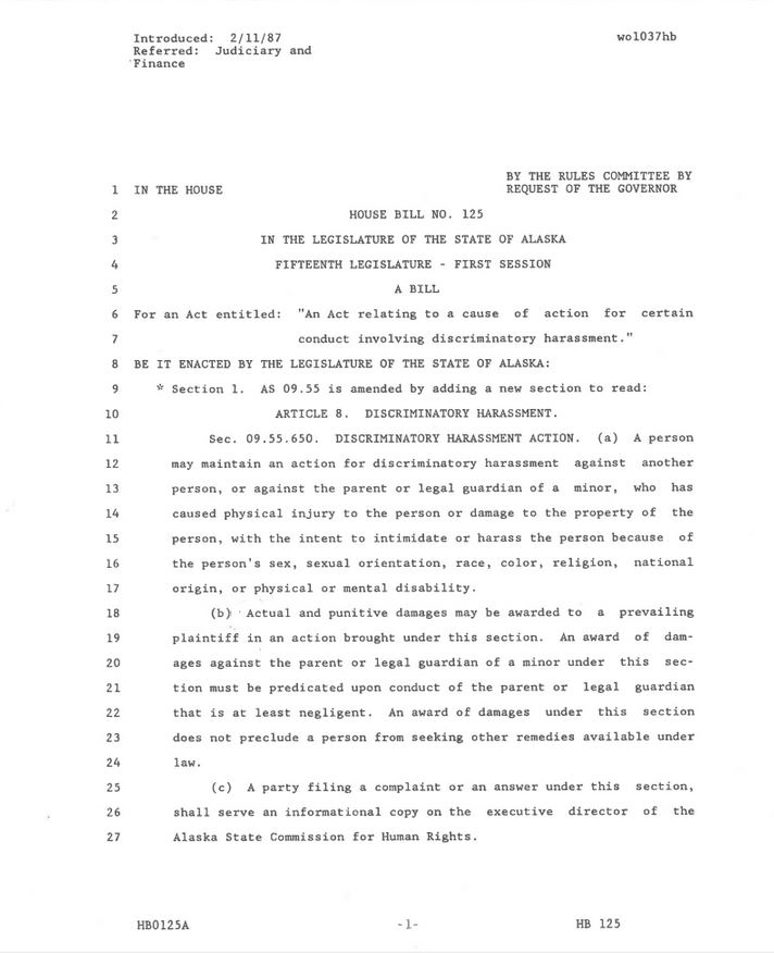 Copy of bill 125, from 15th legislative session. 