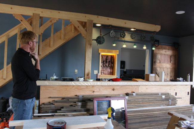 Overlooking the traproom of Icy Strait Brewery. (Photo by Elizabeth Jenkins/KTOO) 