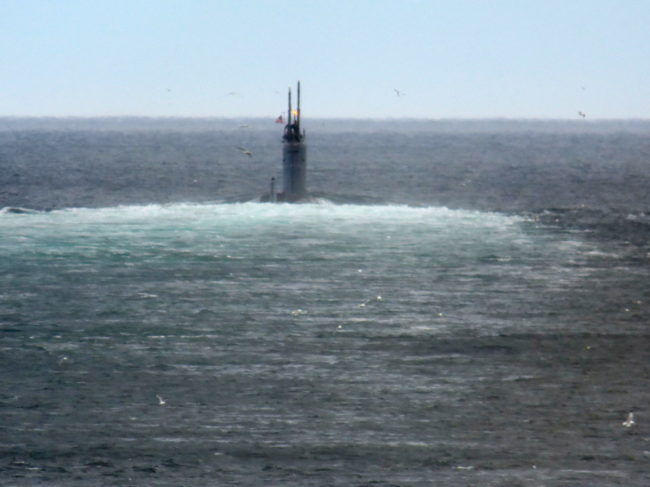 The USS Seawolf returns to the Bering Sea from whence it came. Photo by John Ryan/KUCB)