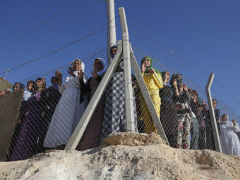 Syrian refugees at the Midyat refugee camp in Mardin, southeastern Turkey, near the Syrian border in June. Emrah Gurel/AP
