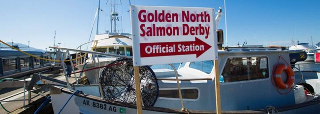 The Golden North Salmon Derby weigh station at Auke Bay. (Photo courtesy Territorial Sportsmen Inc)
