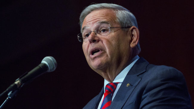 The Justice Department indicted Sen. Bob Menedez on bribery and conspiracy charges earlier this year, and the lawyers in the case have been getting under each other's skin. Andrew Burton/Getty Images