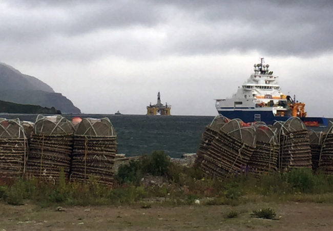 The Polar Pioneer drill rig arrives in Dutch Harbor. (Photo by Emily Schwing/KUCB)