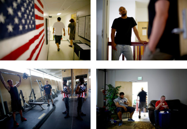 The Hollywood Veterans Center is a barracks-style halfway house for veterans of the wars in Iraq and Afghanistan. David Gilkey/NPR