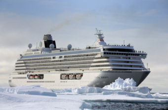 The Crystal Serenity, carrying 1,000 passengers, will stopover in Nome next summer en-route to the Northwest Passage. (Photo courtesy of Crystal Cruises)