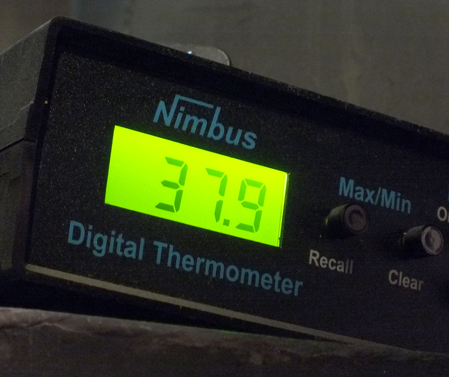 Thermometer located on the downtown Juneau waterfront recorded a low temperature that was only six degrees above freezing on the night of Sept. 21, 2015. (Photo by Matt Miller/KTOO)