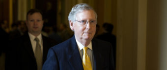 Senate Majority Leader Mitch McConnell brought a measure up for a vote Thursday that funded the government but defunded Planned Parenthood. Democrats banded together to block it. Evan Vucci/AP