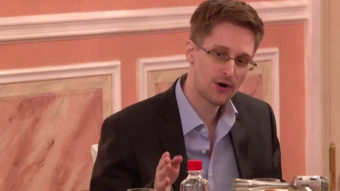 In a frame grab made from AFPTV footage, Edward Snowden speaks from an unidentified location in October 2013. AFP/AFP/Getty Images
