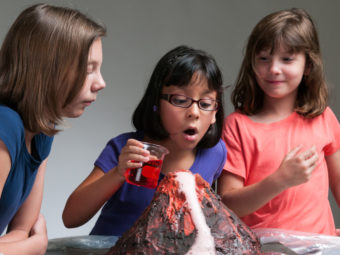 School children conduct the volcano experiment — a right of passage. iStockimage