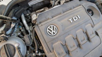 Diesel car engines like this one in a 2012 Volkswagen Golf are among those that include software that circumvents EPA emissions standards for certain air pollutants.