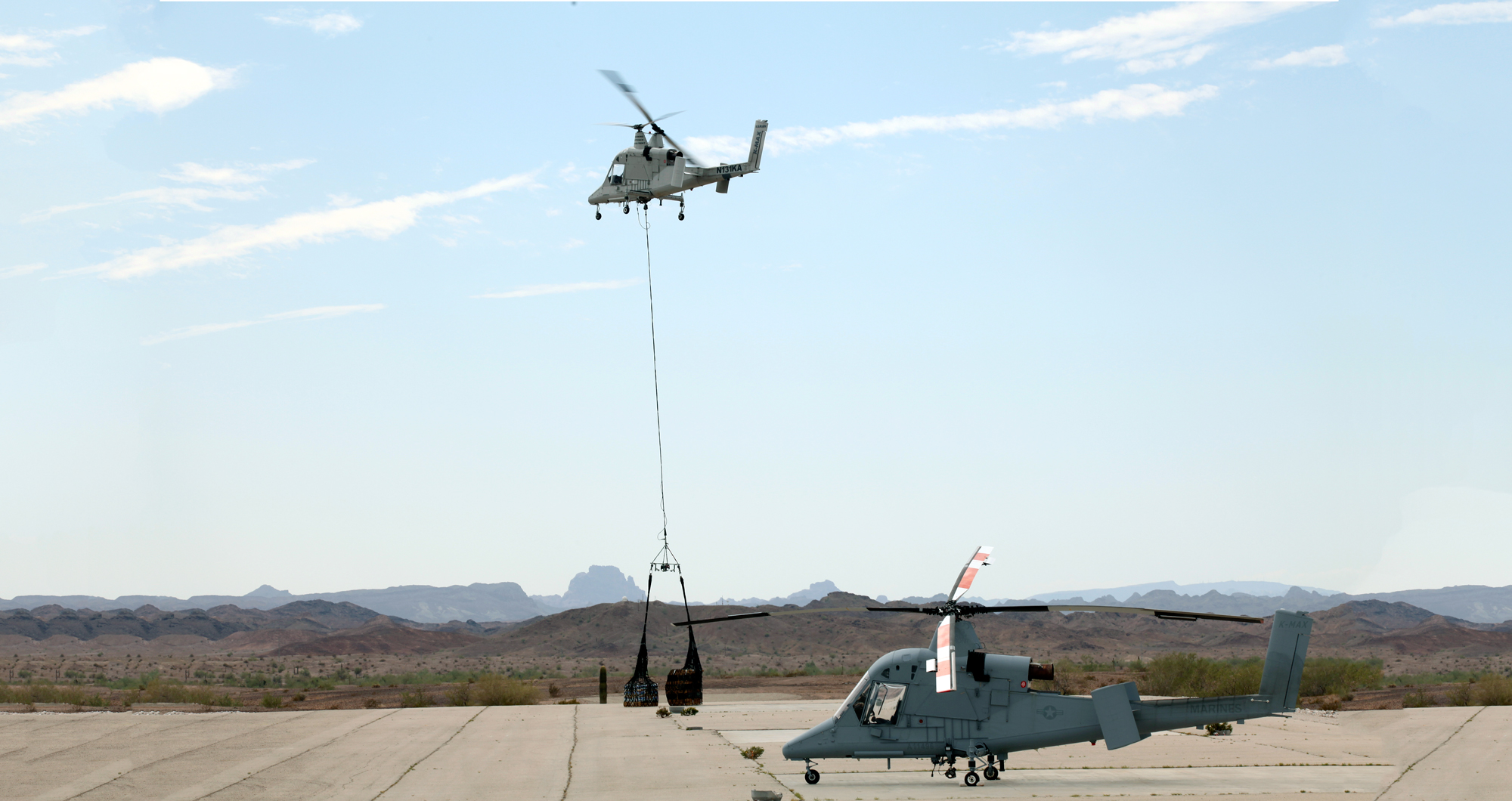 K-MAX helicopters (Photo courtesy of Lockheed Martin)
