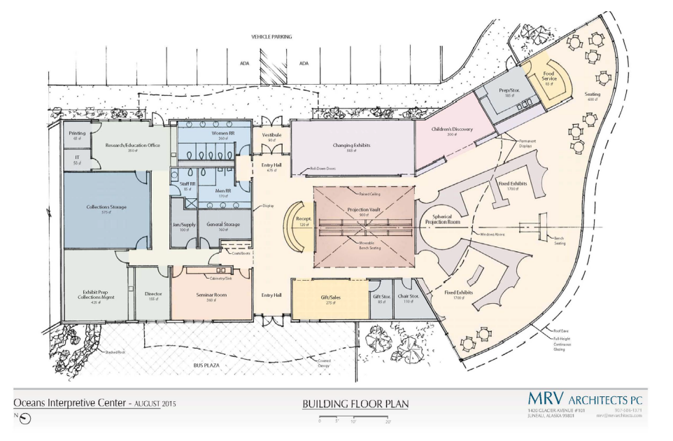 Tentative design plans of Juneau Ocean Center courtesy of MRV Architects.