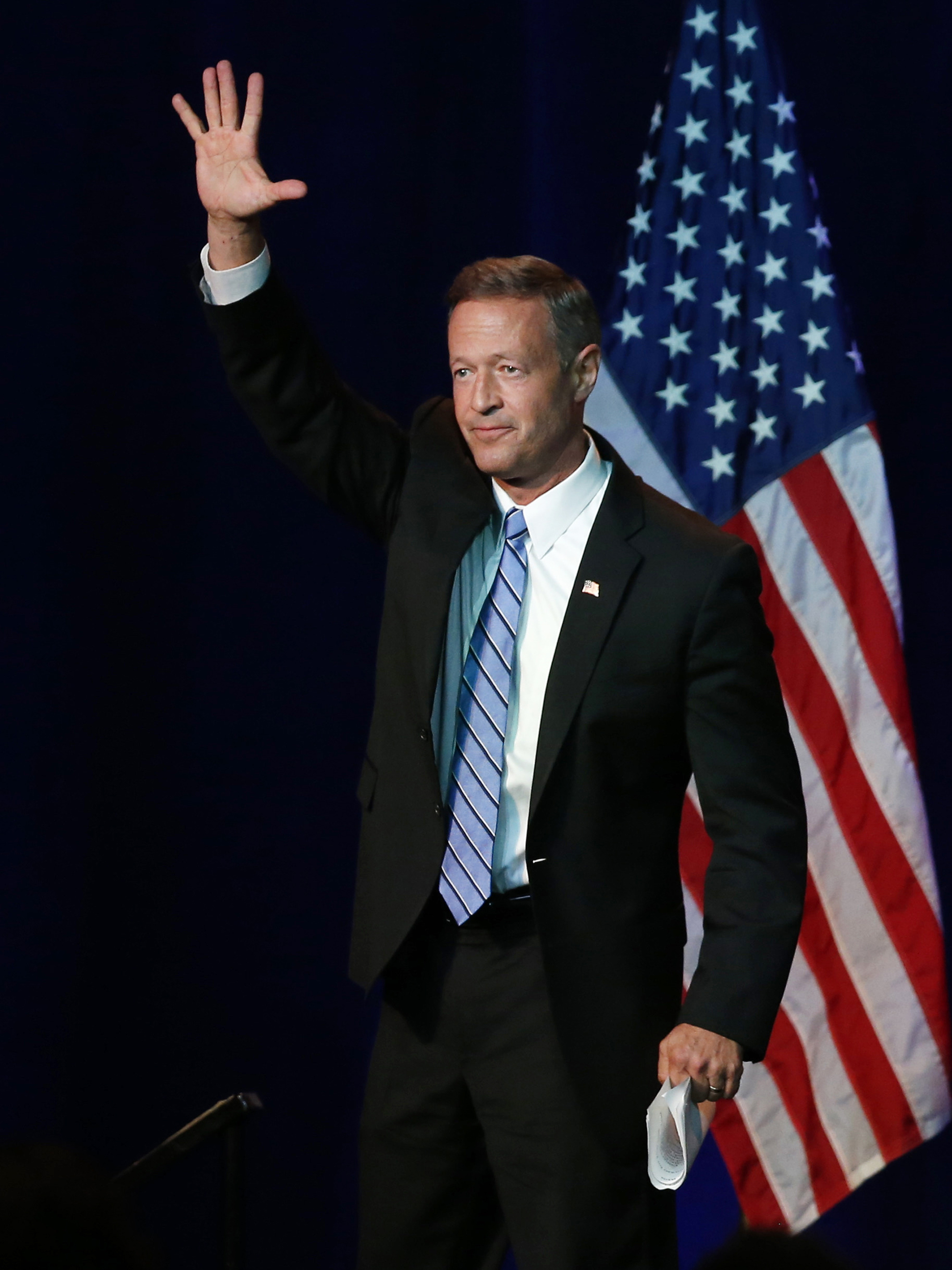 Former Maryland Gov. Martin O'Malley can draw distinctions between himself and his top two rivals on guns. But he'll need a breakout performance to stay in the game. (Photo by Jim Mone/AP)