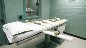 A gurney in Huntsville, Texas, where prisoners are executed. The death penalty was at the Supreme Court again Wednesday. Pat Sullivan/AP
