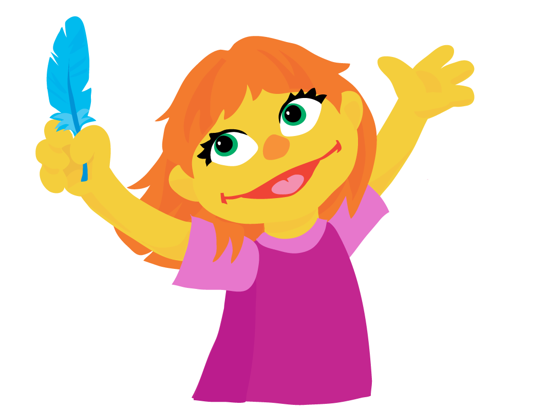 Julia is described by the Sesame Workshop as "a preschool girl with autism who does things a little differently when playing with her friends." Sesame Workshop