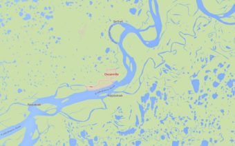 Oscarville is a short trip down river from Bethel. (Google Maps screenshot)