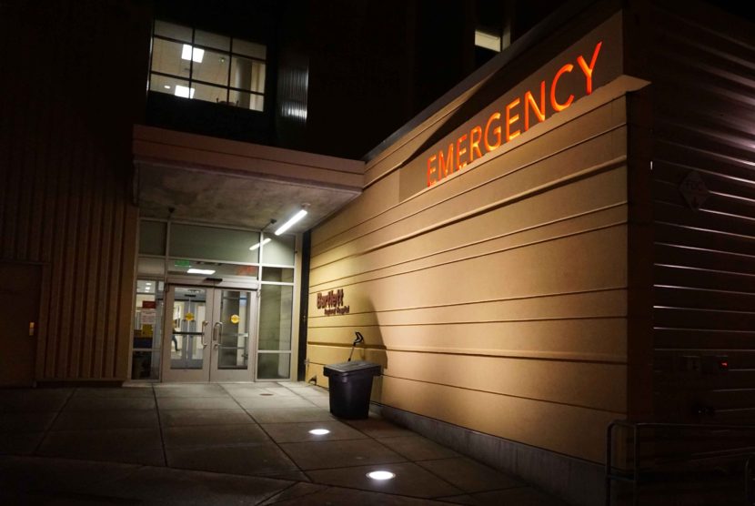 Emergency room entrance at Bartlett Regional Hospital. (Photo by Jennifer Canfield/KTOO)