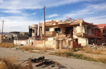 Sinjar city in ruins